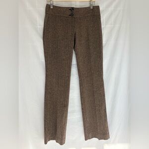 NWT The Limited Cassidy fit wool trouser pants straight leg size 4 brown